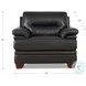 Calizor Black Top Grain Leather Living Room Set