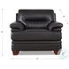 Calizor Black Leather Upholstered Lounge Chair