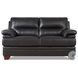 Calizor Black Top Grain Leather Living Room Set