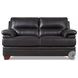 Calizor Black Leather 66" Loveseat