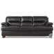 Calizor Black Top Grain Leather Living Room Set