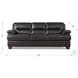 Calizor Black Top Grain Leather Living Room Set