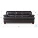 Calizor Black Leather 88" Sofa