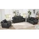 Calizor Black Top Grain Leather Living Room Set