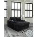 Midnight Madness Onyx Black Oversized Chaise