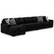 Midnight Madness Black 3 Piece Modular Sectional with Chaise