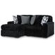 Midnight Madness Onyx 2 Piece Modular Sectional with LAF Corner Chaise