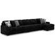 Midnight Madness Onyx 3 Piece Modular Sectional