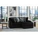 Midnight Madness Onyx 2 Piece Modular Sectional with Chaise