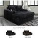 Midnight Madness Onyx Black Oversized Chaise