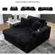 Midnight Madness Onyx Black Oversized Chaise