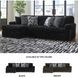 Midnight Madness Onyx Black 2 Piece Sectional Sofa with LAF Chaise