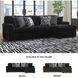 Midnight Madness Onyx Black 2 Piece Sectional Sofa with RAF Chaise