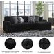 Midnight Madness Onyx Black 2 Piece Sectional Sofa with RAF Chaise