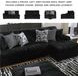 Midnight Madness Onyx Black 4 Piece Sectional with RAF Chaise