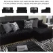 Midnight Madness Onyx Black 4 Piece Sectional with RAF Chaise