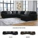 Midnight Madness Onyx Black 4 Piece Sectional with RAF Chaise