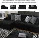 Midnight Madness Onyx Black 4 Piece Sectional with Chaise