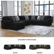 Midnight Madness Onyx Black 4 Piece Sectional with Chaise
