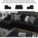 Midnight Madness Onyx Black 3 Piece Sectional with LAF Chaise
