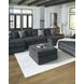 Midnight Madness Gunmetal 4 Piece Double Chaise Sectional