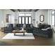 Midnight Madness Gunmetal 3 Piece Double Chaise Sectional with Armless Loveseat