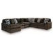 Midnight Madness Chocolate 6 Piece Modular Sectional with Chaise