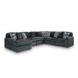 Midnight Madness Gunmetal 6 Piece Sectional with Chaise
