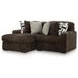 Midnight Madness Chocolate 2 Piece Modular Sectional with LAF Corner Chaise