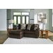Midnight Madness Chocolate 2 Piece Modular Sectional with LAF Corner Chaise