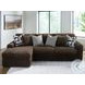 Midnight Madness Chocolate Brown 2 Piece Sectional Sofa with LAF Chaise