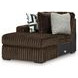Midnight Madness Chocolate 6 Piece Modular Sectional and Chaise with Pillows