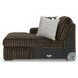 Midnight Madness Chocolate Brown 4 Piece Sectional with RAF Chaise