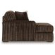Midnight Madness Chocolate 6 Piece Modular Sectional and Chaise with Pillows