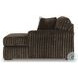 Midnight Madness Chocolate Brown 3 Piece Sectional with Chaise