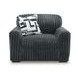 Midnight Madness Gunmetal Oversized Chair