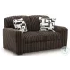 Midnight Madness Chocolate Living Room Set