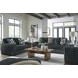 Midnight Madness Gunmetal Living Room Set