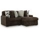 Midnight Madness Chocolate 2 Piece Modular Sectional with Chaise