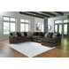 Midnight Madness Chocolate 6 Piece Modular Sectional and Chaise with Pillows