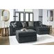 Midnight Madness Gunmetal 3 Piece Sectional with Chaise