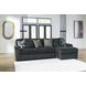 Midnight Madness Gunmetal 2 Piece Sofa Chaise Sectional