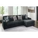 Midnight Madness Gunmetal 2 Piece Sofa Chaise Sectional
