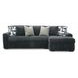Midnight Madness Gunmetal 2 Piece Sofa Chaise Sectional