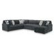 Midnight Madness Gunmetal 4 Piece Chaise Sectional