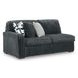 Midnight Madness Gunmetal 2 Piece Sofa Chaise Sectional