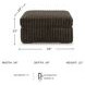 Midnight Madness Chocolate Brown Oversized Accent Ottoman