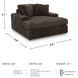 Midnight Madness Chocolate Brown Oversized Chaise