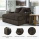 Midnight Madness Chocolate Brown Oversized Chaise