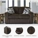 Midnight Madness Chocolate 72" Loveseat